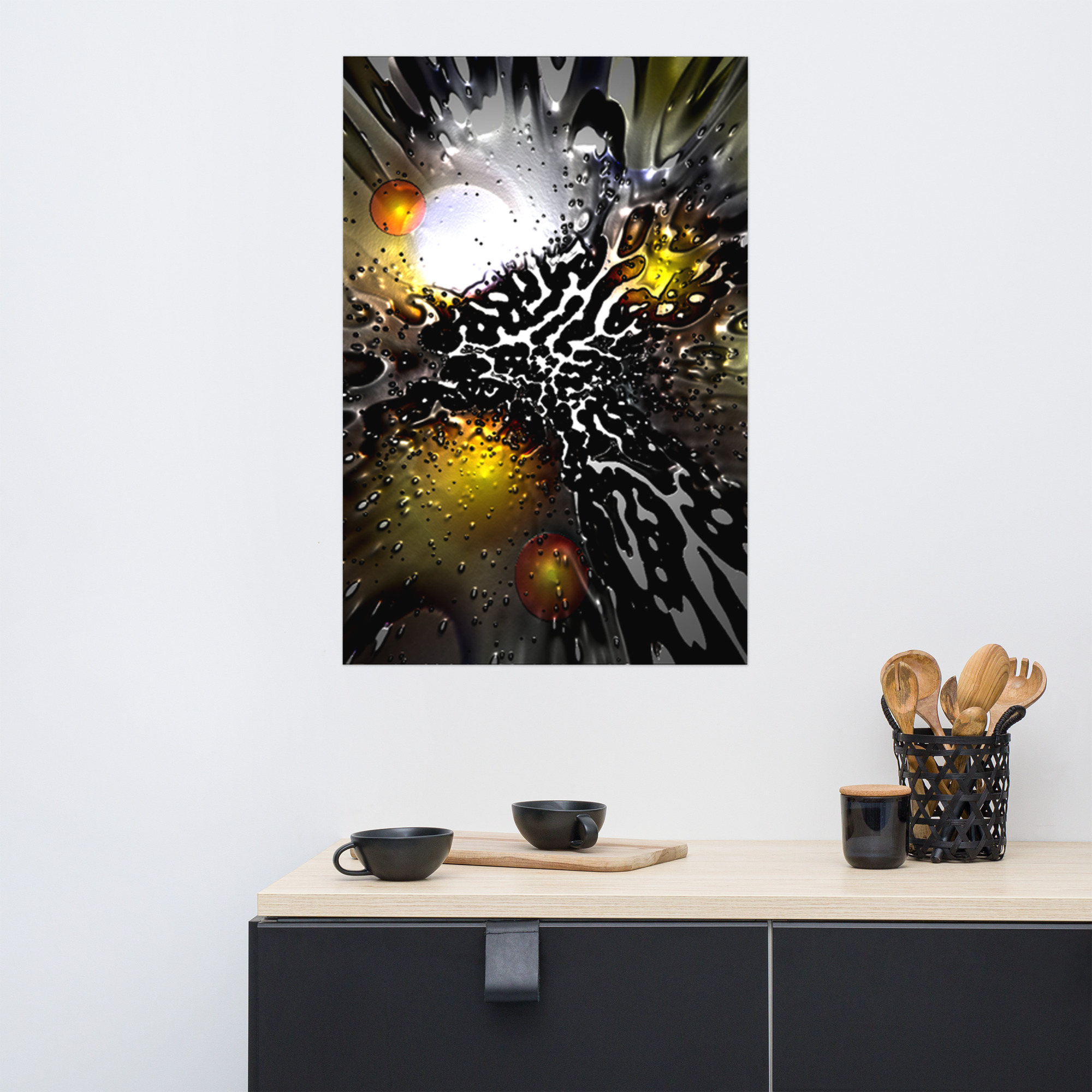 Digital wall art from Moonage Daydream by David Bowie was created with music